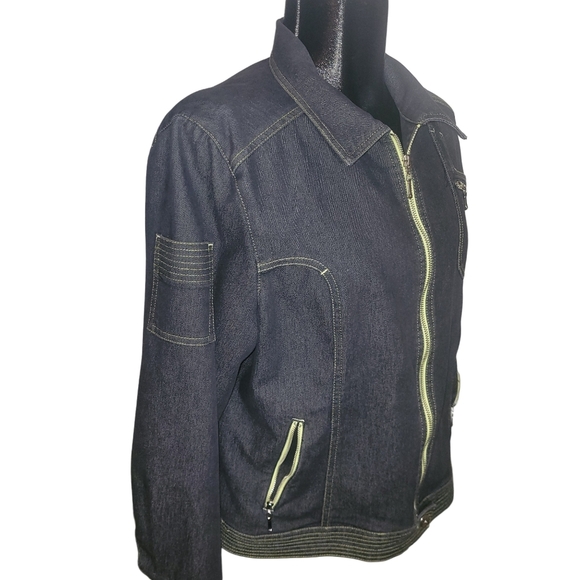 Conviction 90's Zip Up Jean Jacket S - Picture 3 of 7